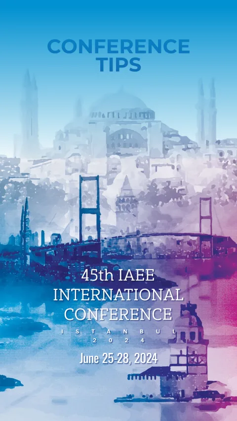 IAEE 2024 konferans rehberi kapağı / IAEE 2024 conference guide cover